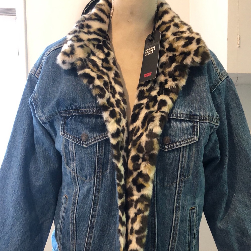 Levi’s Denim Leopard Lined Jacket